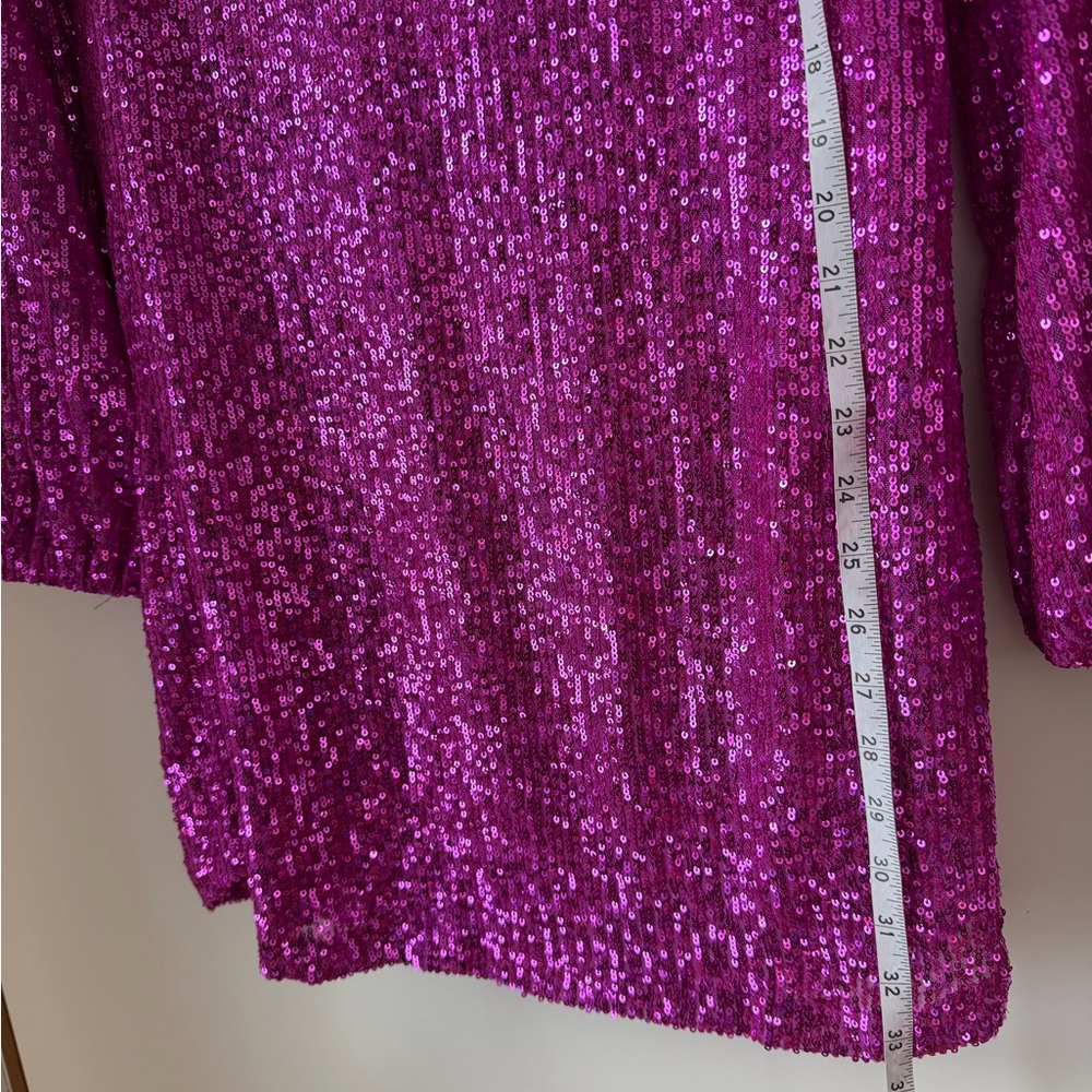 NWT BETSEY JOHNSON DOLOREAN MINI Pink Sequin Dress - S - Picture 10 of 15
